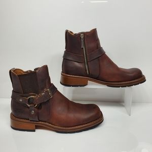 Harley Davidson Vintage Leather Harness Motorcycle Riding Boots